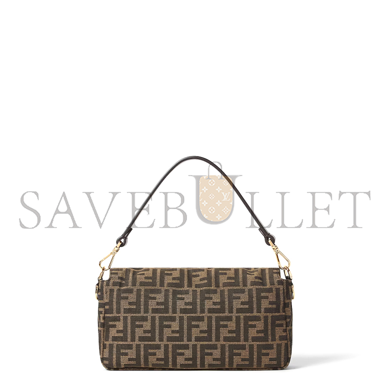 F**di baguette tobacco brown ff jacquard fabric bag 8br600afpmf1gl7 (27*15*6cm)